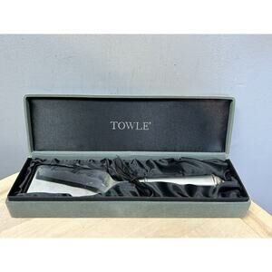 Towle Silver Plate Copenhagen‎ 11" Lasagna Casserole Holiday Flat Server Box Vtg